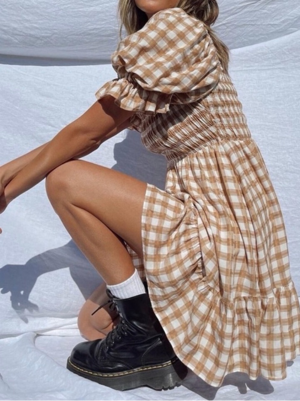 Princess Polly Adeilo Gingham Smocked Dress